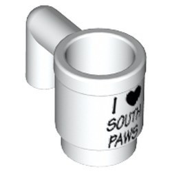 3899pb05-1 Kopje met I LOVE SOUTH PAWS wit NIEUW *0L0000