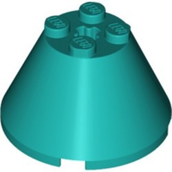 3943b-39 Kegel 4x4x2 MET ASGAT turquoise, donker NIEUW *1L000