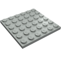 3958-9 Platte plaat 6x6 lichtgrijs (klassiek) NIEUW *5K0000