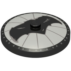 3960pb035-11 Schotel 4x4 met zwarte vleermuis op zilveren achtergrond zwart NIEUW *5B036