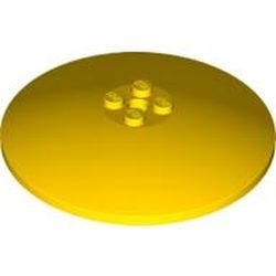 3961-3G Schotel 8x8 MASSIEVE noppen geel gebruikt *1R027