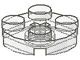 4032-12 Platte plaat 2x2 rond transparant NIEUW *1B208