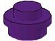 4073-89 Platte plaat 1x1 rond paars, donker NIEUW *1B206