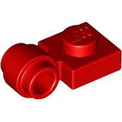 4081b-5G Platte plaat 1x1 met gesloten clip (dikke ring) rood gebruikt *1B314