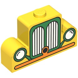 4088px4-3G Steen 1x4x2 Autogrill Fabuland rode lijst geel gebruikt *0K0000