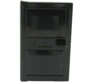 4131-11 Deur 2x4x5- met twee dichte panelen (zie frame 4130) zwart NIEUW * - Img 1