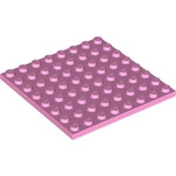 41539-104 Platte plaat 8x8 roze, helder NIEUW *1K0000