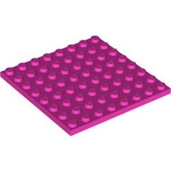 41539-47 Platte plaat 8x8 roze, donker NIEUW *1K0000