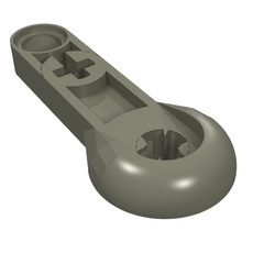41679-10G Technic Rotation Joint Ball Half met 3L hefbalk dun donker, grijs (klassiek) gebruikt *