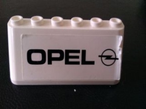 4176pb30-1G Ruit 2x6x2 OPEL op witte achtergrond (Sticker) wit gebruikt *5S058