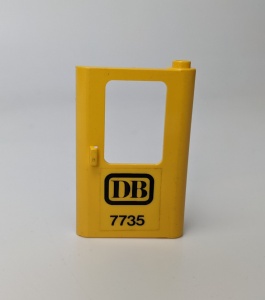 4182pb005-3G Trein, Deur 1x4x5 rechts met sticker DB (Duitse spoorwegen) geel gebruikt *1D0000