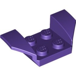 41854-89G Plaat 2x4 met spatbord verhoogde vleugels paars, donker gebruikt *0L000