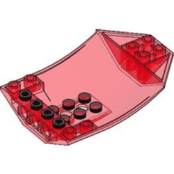 42021-17G Cockpit bodem 8x6x2 transparant rood gebruikt *