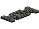 4212b-11G Bodemplaat auto 10x4x2/3 GEEN gat in bodem zwart gebruikt *3D000