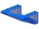 4228-14G Omgekeerde dakpan 33 graden 5x6x2 transparant donkerblauw gebruikt *1D014 - Img 2