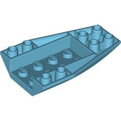 43713-156 Wig OMGEKEERD 6x4 gebogen steen 2x2 nopgaten blauw, middenazuur NIEUW *