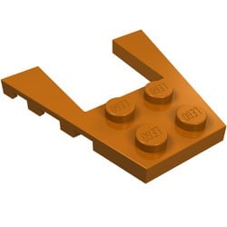 43719-68 Wigplaat 4x4 (L+R toelopend) oranje, donker NIEUW *5A014