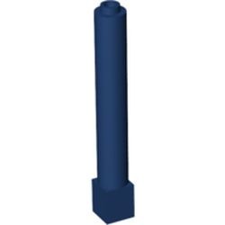 43888-63G Pilaar 1x1x6 massief met sokkel blauw, donker gebruikt *2B073