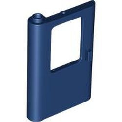 43967-63 Trein, Deur 1x4x5 links DIKKE STEUN BENEDEN blauw, donker NIEUW *