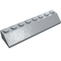 4445-86G Dakpan 45 graden 8x2 grijs, licht (blauwachtig) gebruikt *1D022