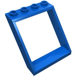 4447-7G Dakraam4x4x3- type zonder bodempaneel (Ruit zie 4448) blauw gebruikt *1C038
