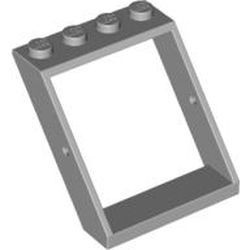 4447-86G Dakraam4x4x3- type zonder bodempaneel (Ruit zie 4448) grijs, licht (blauwachtig) gebruikt *1C038