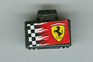 4449pb01-11G Koffer FERRARI Logo aan beide zijdes (Sticker) zwart gebruikt *0D001