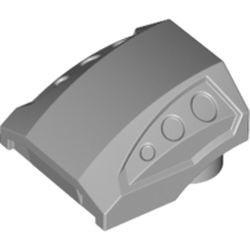 44675-86G Dakpan 2x2 gebogen met drie zijgaten aan beide kanten grijs, licht (blauwachtig) gebruikt *1D028