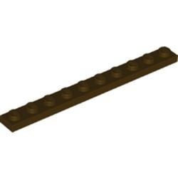 4477-120 Platte plaat 1x10 bruin, donker NIEUW *1B180