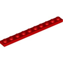 4477-5G Platte plaat 1x10 rood gebruikt *1B373