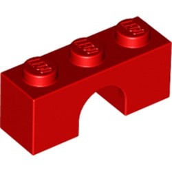 4490-5 Steen, boog 1x3x1 hoog rood NIEUW *1B382