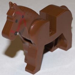 4493c01pb03-8G Paard met rode teugels bruin (klassiek) gebruikt *5K000
