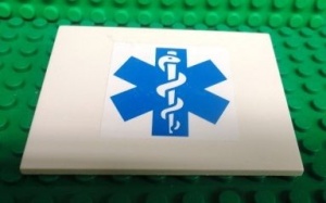 4515pb041-1G Dakpan 10 graden 6x8 EMT ster (Sticker) wit gebruikt *5R000