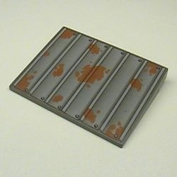 4515px2-10G Dakpan 10 graden 6x8 roestend metaal dak donker, grijs (klassiek) gebruikt *5R000
