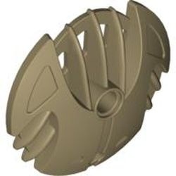 45274-81G Bionicle Wapen 5x5 schild met 7 vinnen goud, donkermat gebruikt *