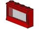 453-5G Raam 1x4x2- KLASSIEK met glas rood gebruikt *1C033