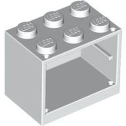 4532a-1G Kastje klein 2x3x2 DICHTE noppen (zie 4533 voor deur) wit gebruikt *5K000
