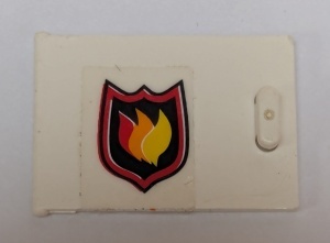 4533pb008R-1G Deurtje 2x3x2 met Brandweer Logo RECHTS (Sticker) - Set 7239 wit gebruikt *