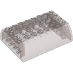 45411-13G Dakpan 8x6x2 dubbel transparant bruin (kleurnaam was: trans ZWART) gebruikt *1D031