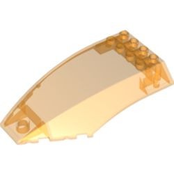 45705-98G Cockpit ruit 10x6x2 gebogen transparant oranje gebruikt *