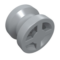 4624-86G Wiel klein (velg) 8x6mm vierkant asgat grijs, licht (blauwachtig) gebruikt *5W000