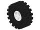 4624c03-1G Wiel klein 8x6mm vierkant asgat grote band met profiel wit gebruikt *5W000