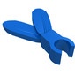 471-7G Pluim- veren met CLIP blauw NIEUW *0L015