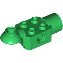 47452-6G Technic, steen 2x2 met gat en Rotation Joint Ball Half Horizontaal groen gebruikt *