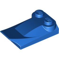 47456-7 Steen 2x3x2/3 (lang) twee noppen, lip einde (kikker) blauw NIEUW *1B189