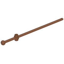 476-88 Bootmast lengte 12 open nop, knop bruin, roodachtig gebruikt *