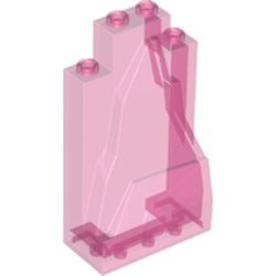 47847-50 Rotsstuk 2x4x6 transparant, donkerroze NIEUW *5D0000