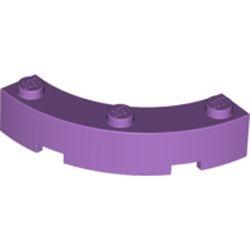 48092-157 Steen 4x4 gebogen (Dubbele macaroni) lavender, midden NIEUW *1B066