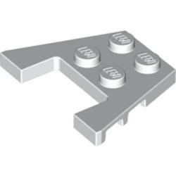 48183-1 Wigplaat 3x4 (L+R toelopend) met inkepingen wit NIEUW *5A012
