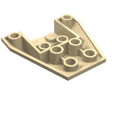 4855-2G Wig OMGEKEERD 4x4 steen 4+2 nopgaten crème gebruikt *1D010